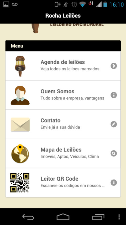 Rocha Leilões Android截图2