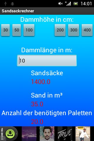 Sandsack Rechner截图1