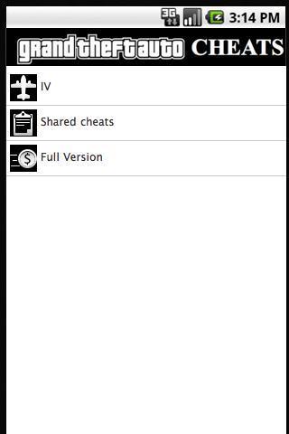 GTA CHEATS lite截图1