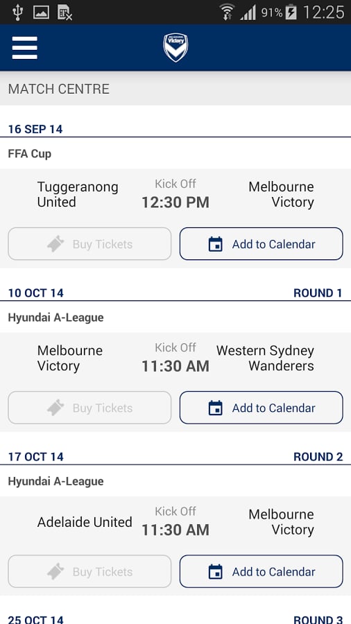 Melbourne Victory Offici...截图7