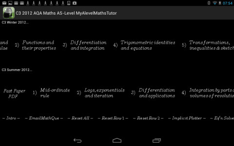 C3 2012 AQA Maths AS-Level MyAlevelMathsTutor截图1