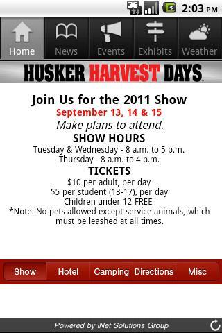 Husker Harvest Days Show截图1