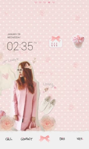 Romantic dodol launcher theme截图3