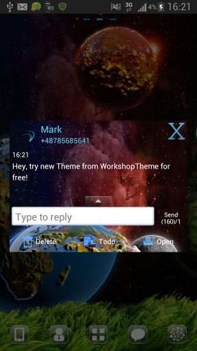 GO SMS Theme Cosmos截图2