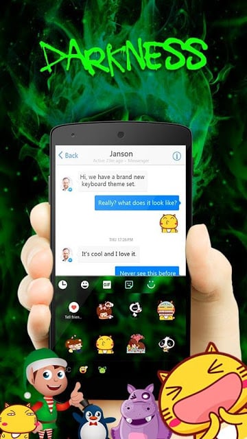 Darkness GO Keyboard theme截图9