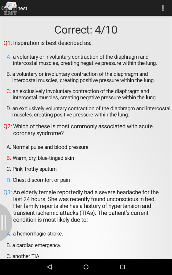 EMT Test Prep截图4