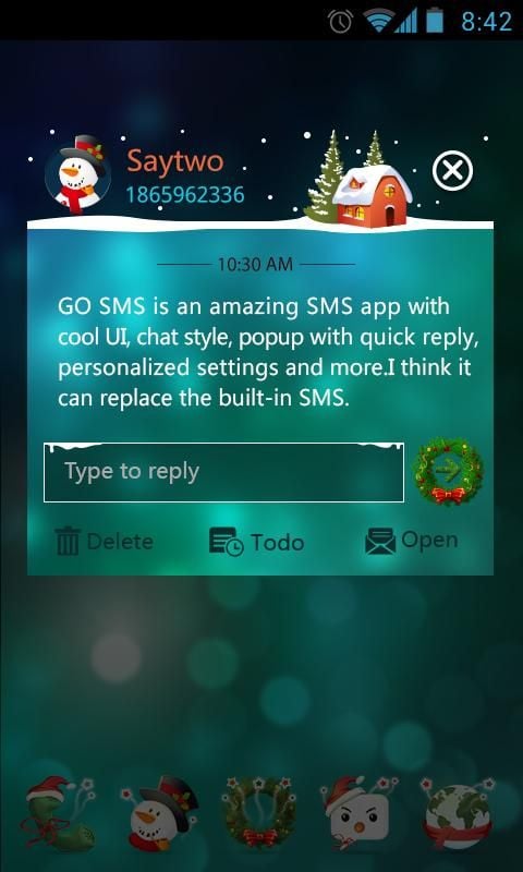 GOSMS Colorful Christmas Theme截图4