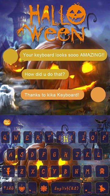 Halloween Emoji Keyboard Theme截图2