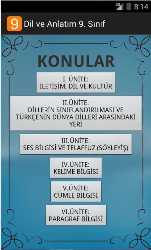 Dil ve Anlatım 9. Sınıf截图2