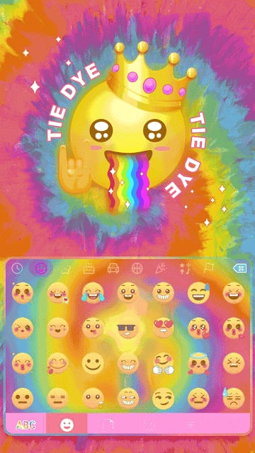 Tie Dye Themefor Kika Keyboard截图1