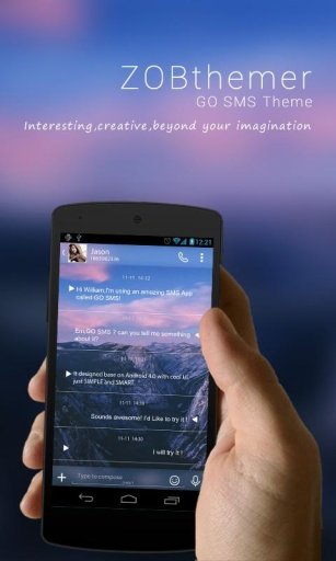 GO SMS PRO ZOBTHEME THEME截图2