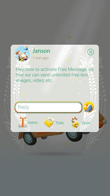 (FREE) GO SMS CHRISTMAS THEME截图3