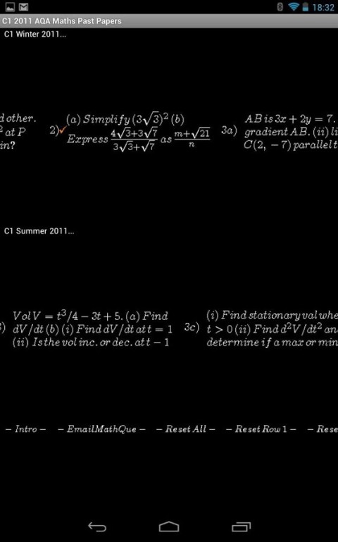 C1 2011 AQA Maths Past Papers截图8