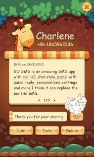 GO SMS Pro Z Giraffe Theme EX截图2