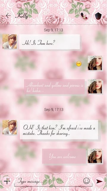 (FREE) GO SMS PRO ROSE THEME截图5