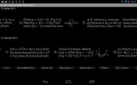 C1 2011 EdExcel Maths Past Papers截图1