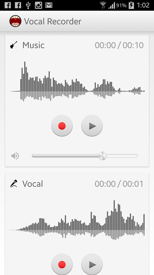 Vocal Recorder TwoTrack Studio截图1