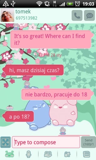 GO SMS Japan Garden Theme截图2