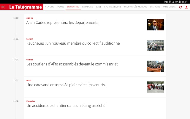 Le T&eacute;l&eacute;gramme - Actualit&eacute截图10