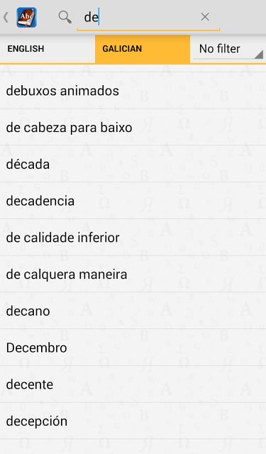 Galician&lt;&gt;English Dictionary截图1