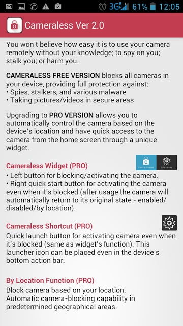 Cameraless – 禁用摄像头截图5