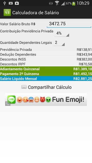 Calculadora de Sal&aacute;rio截图8