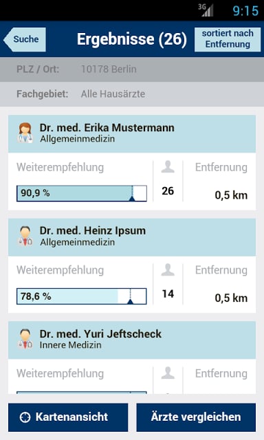 Weisse Liste Arztsuche截图2