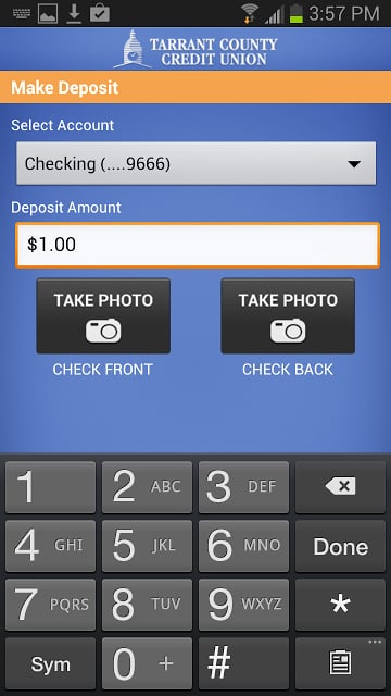 TCCU Mobile Deposit截图5