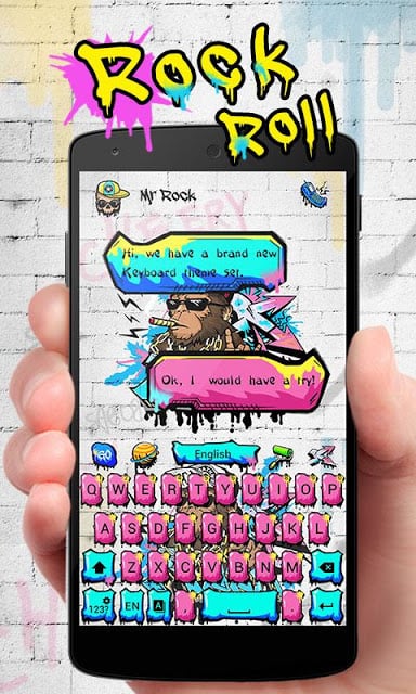 Rock Roll GO Keyboard Theme截图1