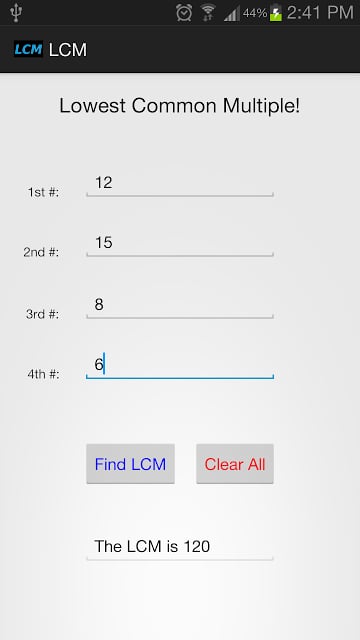 Lowest Common Multiple!截图2