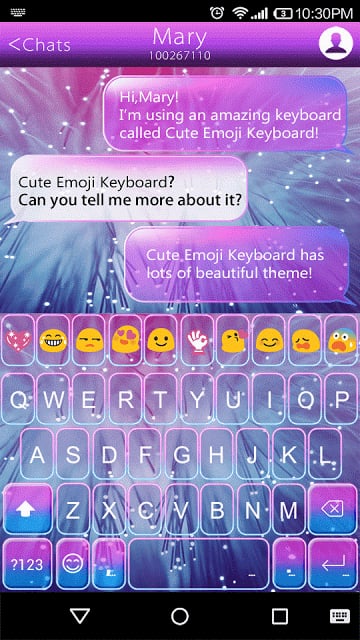 Bright Emoji Keyboard Theme截图2