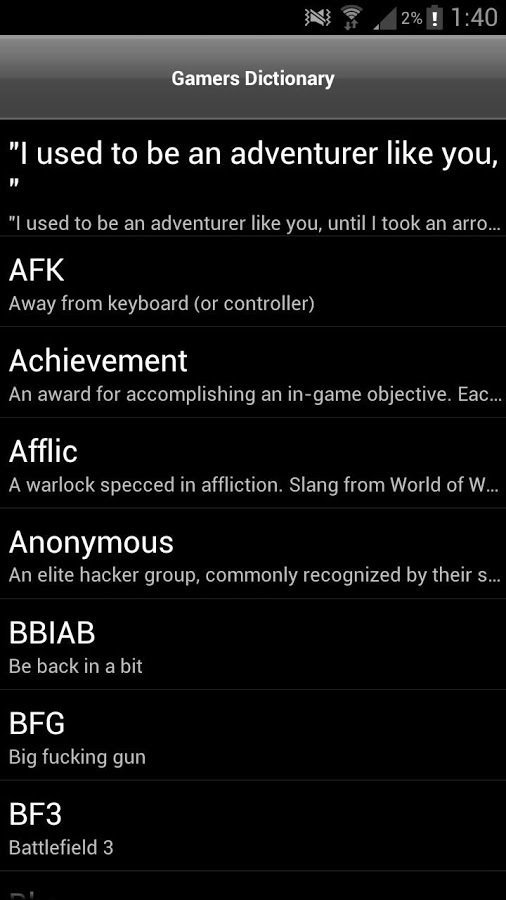 Gamers Dictionary截图1