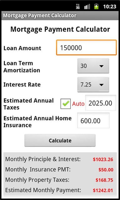 Simple Mortgage calculator截图2