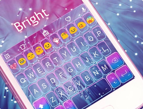 Bright Emoji Keyboard Theme截图4