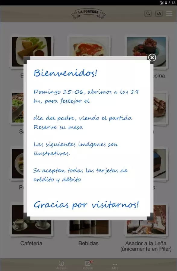 Restaurante La Porteña Tablet截图2