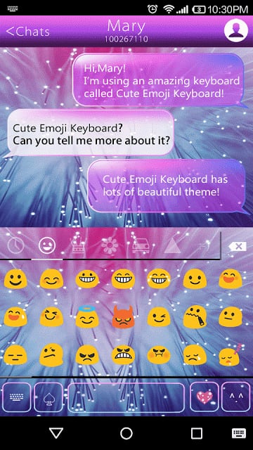 Bright Emoji Keyboard Theme截图3