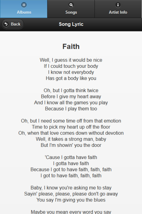 George Michael All Lyrics截图3