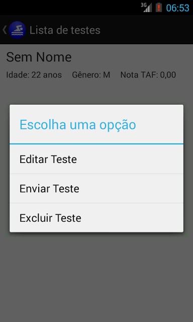 Teste Avalia&ccedil;&atilde;o F&iacute;sica截图1