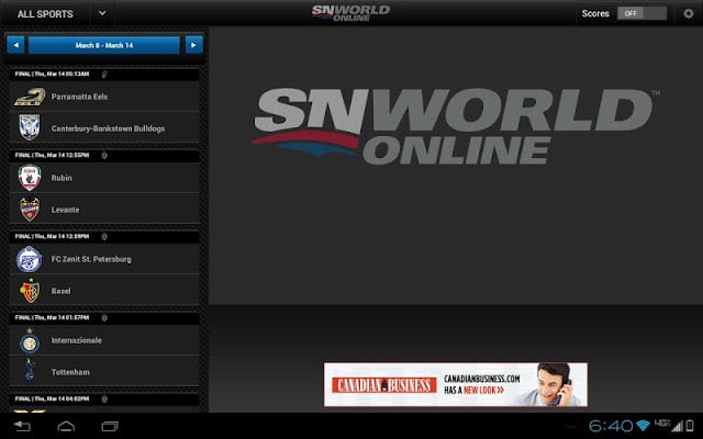 Sportsnet World Online截图4