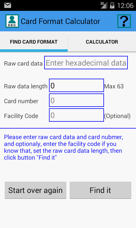 Card Format Calculator截图1