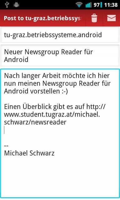 TU Graz Newsreader截图1