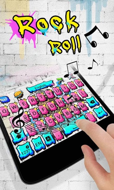 Rock Roll GO Keyboard Theme截图3