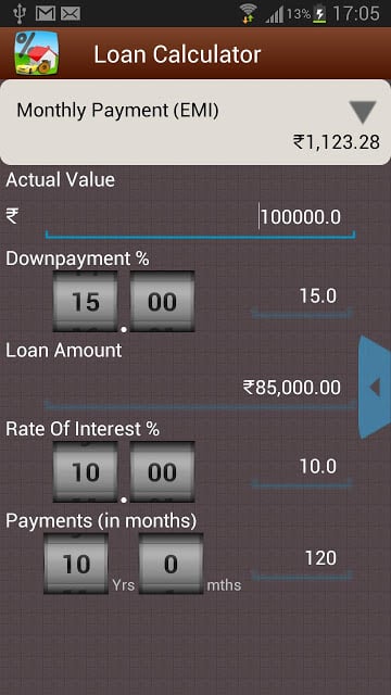 Bank Loan EMI Calculator截图5