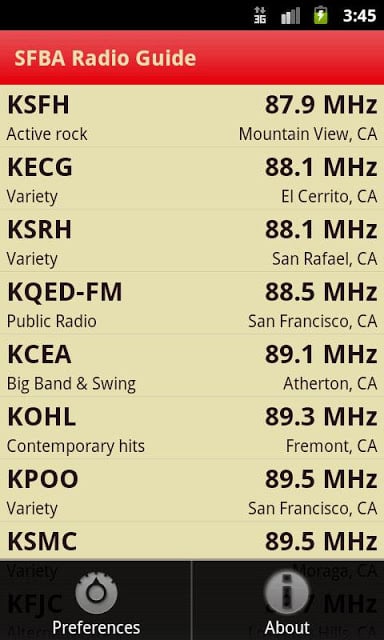 SFBA Radio Guide截图1