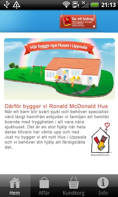 Ronald McDonalds Hus i Uppsala截图1