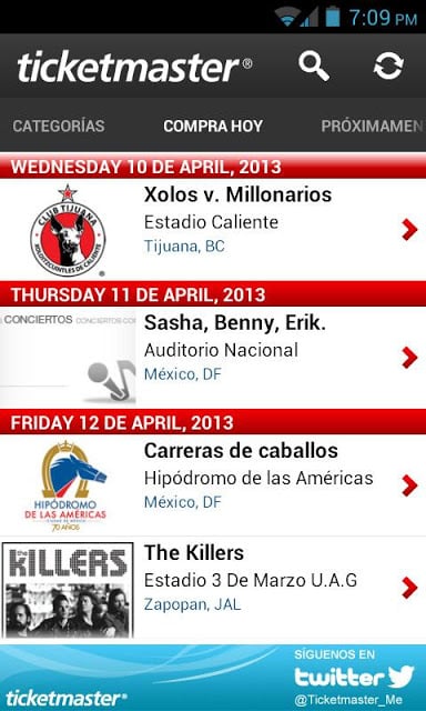 Ticketmaster M&eacute;xico截图8