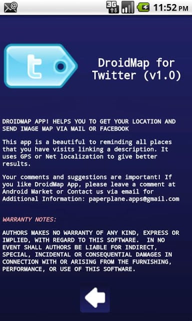 DroidMap的Twitter截图3