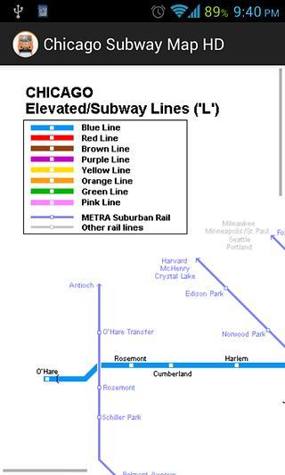 Chicago Subway Map HD截图4