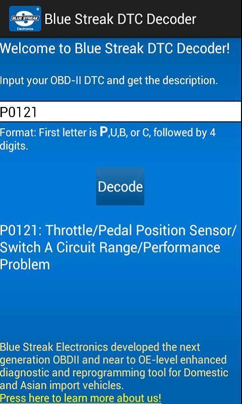 Blue Streak DTC Decoder截图2