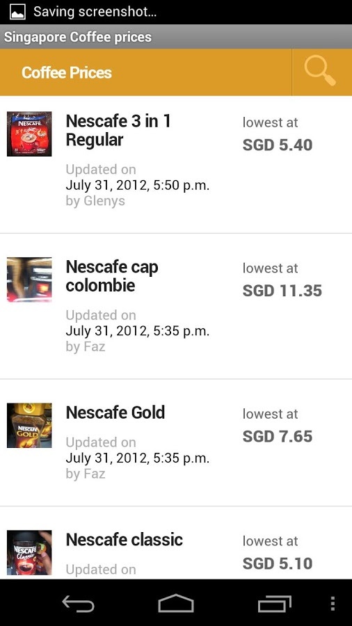 Singapore Coffee Prices截图1